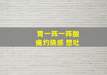 胃一阵一阵酸痛灼烧感 想吐